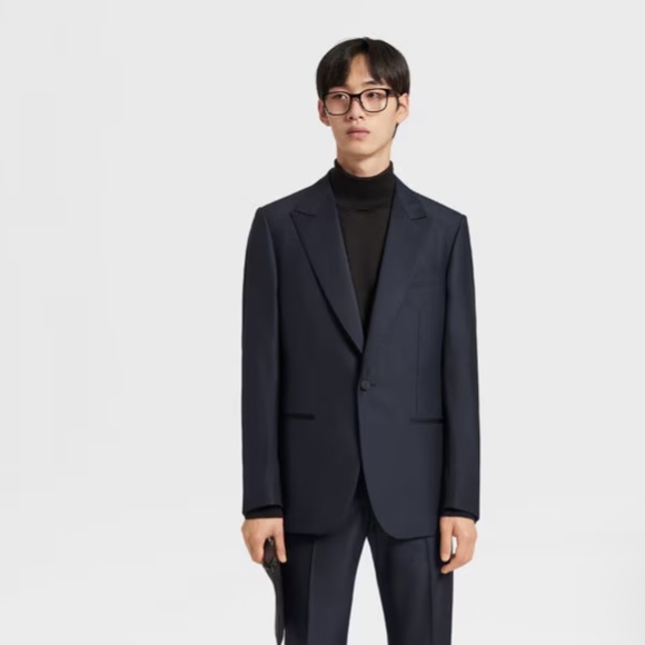 new ZEGNA NAVY BLUE TROFEO™ 600 TAILORING EVENING SUIT Blazer Sz IT7-54/US 44R